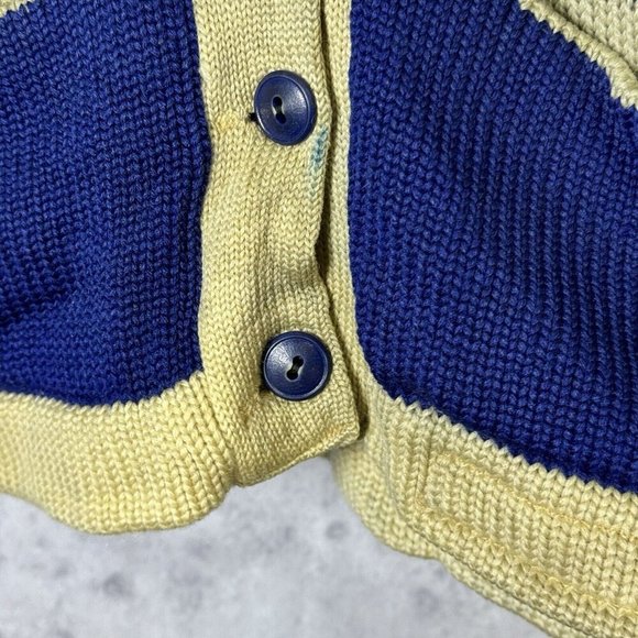 Vintage School Knit Letterman Sweater Womens Medium Knitting Co Chicago 50s 60s - Picture 7 of 14